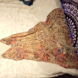 Torrid  Vintage Bohemian knit back Tiered  dress Sz 2 Red Label